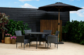 Havestol Bangkok i metal og sort polyrattan - Sunlife